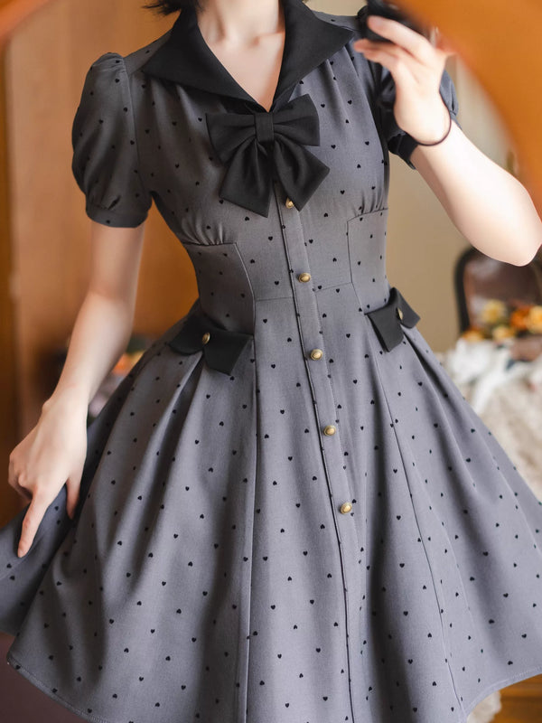 Forest Wardrobe - Forest Polotti - Heart-Print OP Dress - 1