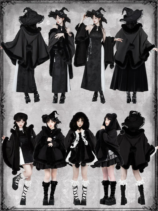 With PUJI - Guihua Cape - Gothic Lolita Cape, Plush Texture product view