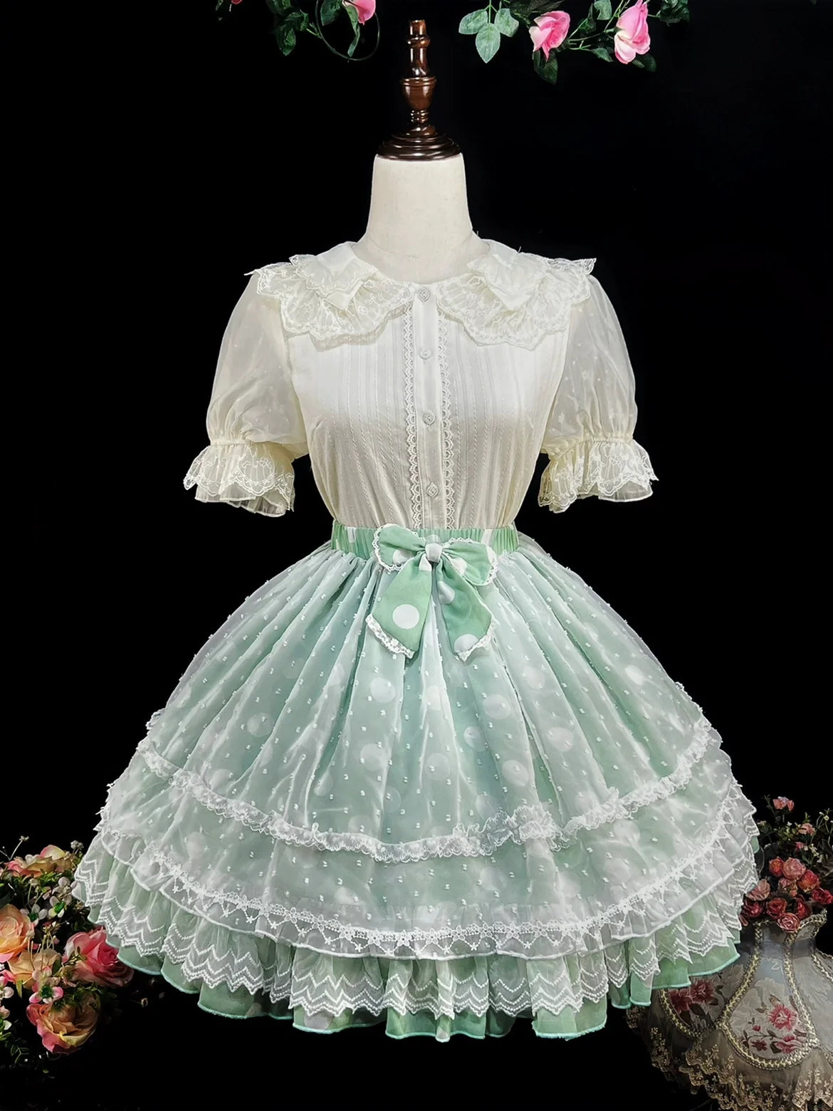 DMFS Lolita - DMFS - Sweet Lolita Shirt Cotton Lolita Blouse Doll Collar