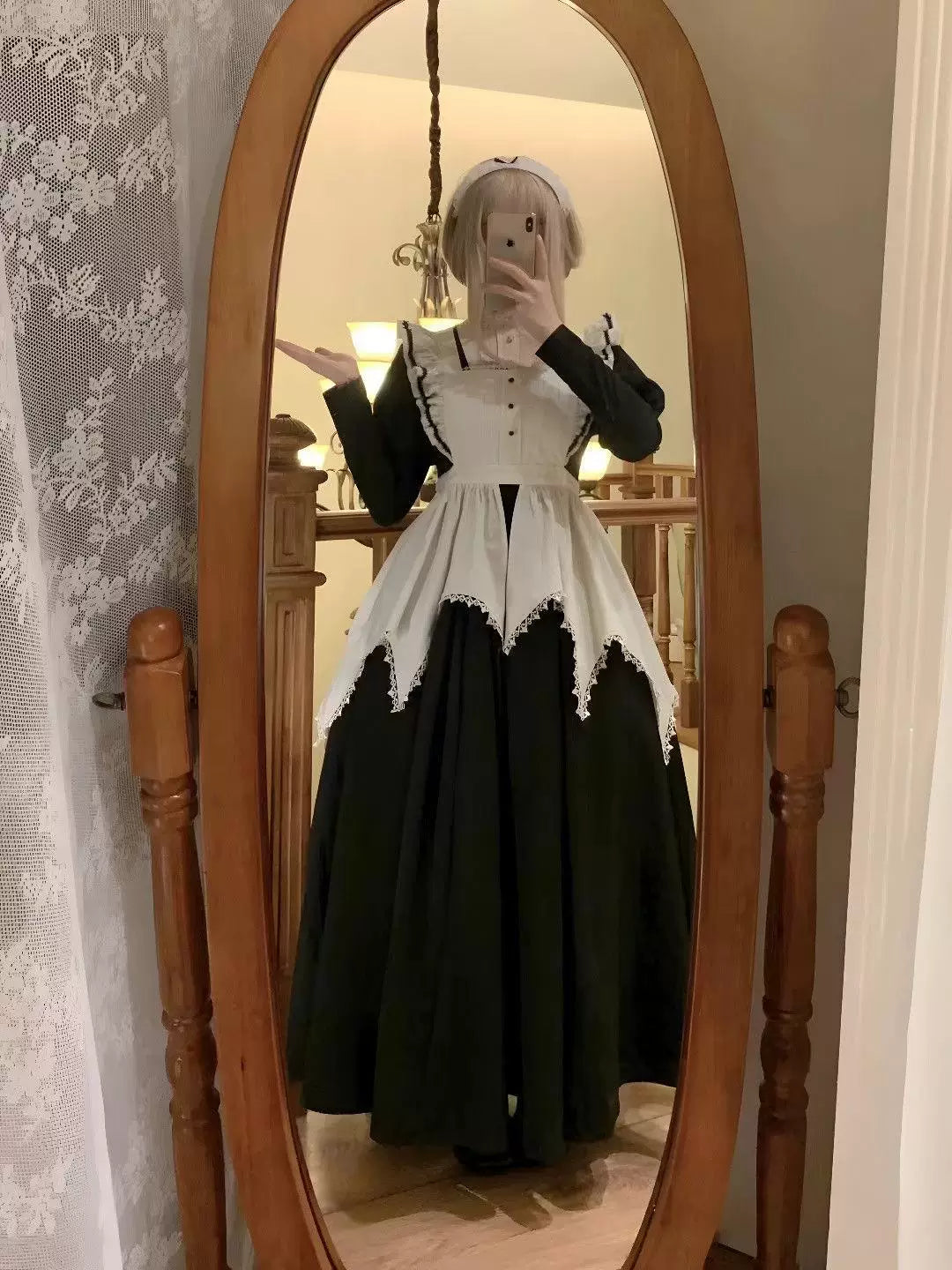 Sweetheart Dream Machine - Nun's Apron - Black OP Dress with White Apron