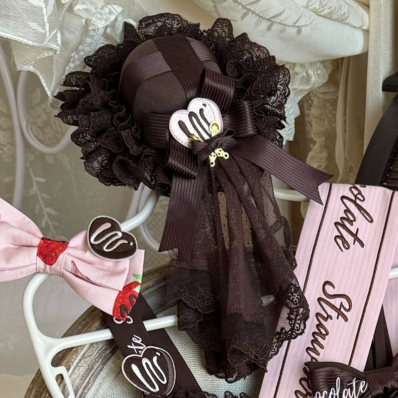 DreamWhale - Strawberry Chocolate Lover - Sweet OP / JSK Dress Set - detail view 8