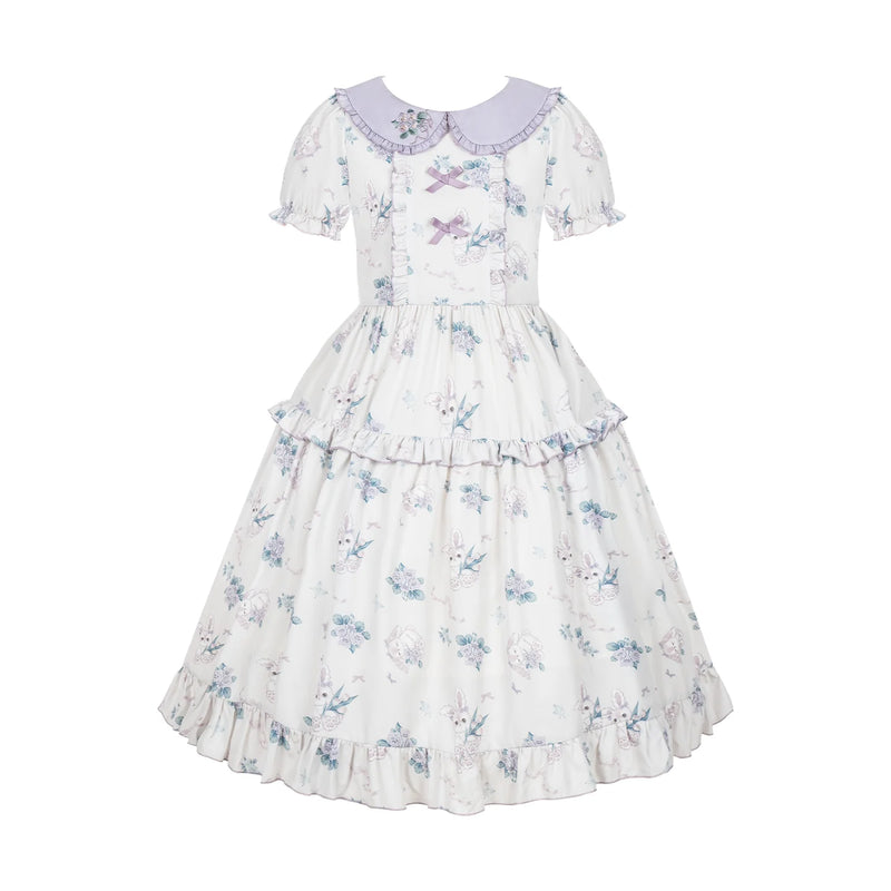 With PUJI - Breezy Summer - Country Lolita OP Dress, Print detail view 7