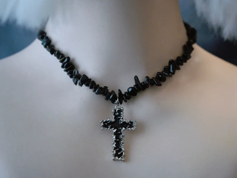 Strange Sugar - Handmade Gothic Lolita Choker - Multiple Pendant Neckwear