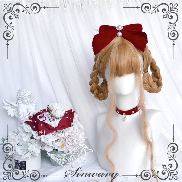 Honey golden-orange curly Lolita wig - view 1