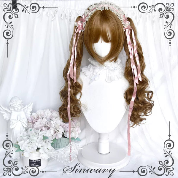 Honey gold-brown twin-ponytail Lolita wig - view 1