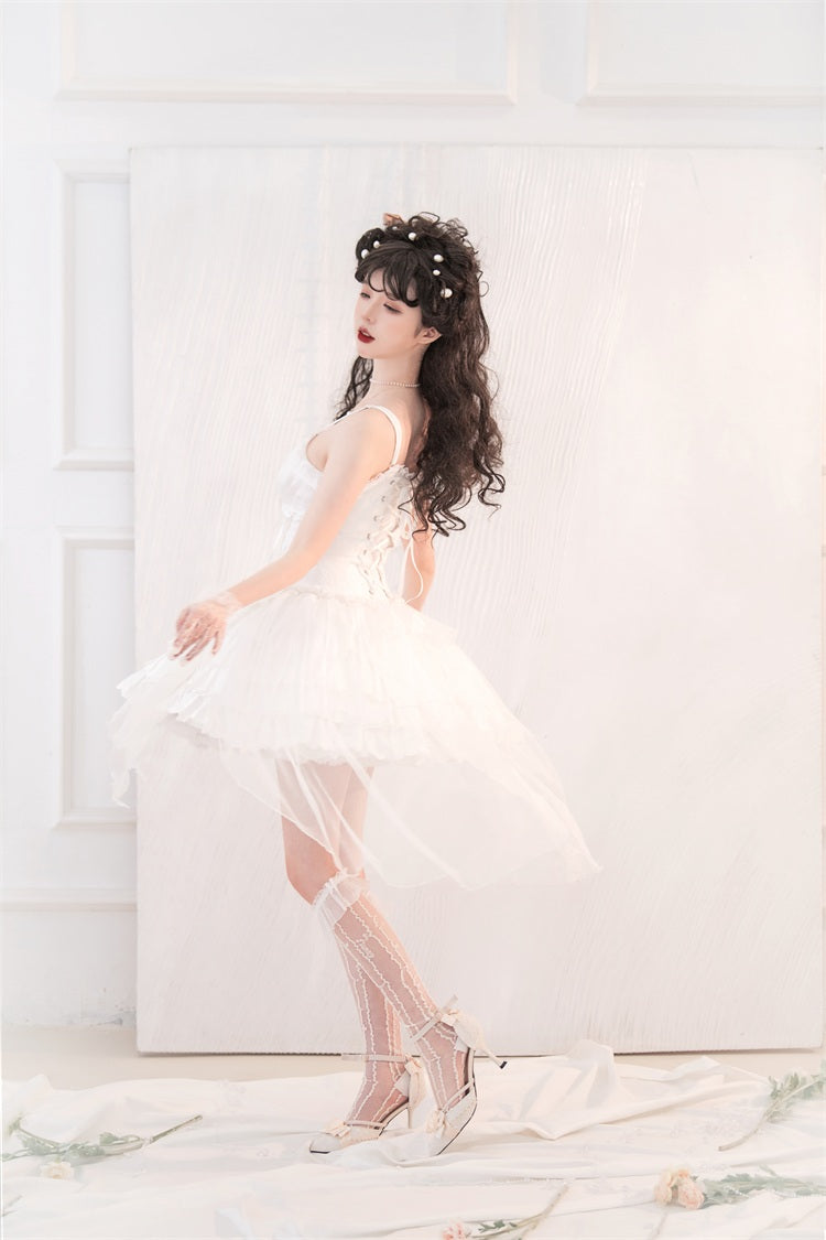 Letters from Unknown Star - Little Rose - Summer Casual Lolita Fashion Dress Sexy JSK