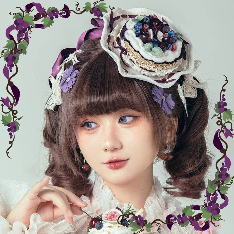 Star Box - Fruit Tart - Fruit-Tart Headwear with Hat, Hairband and Brooch Options