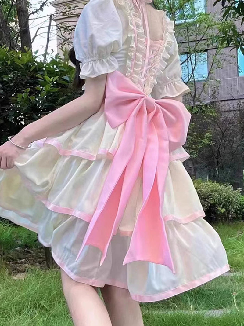 Yueele - Blush Bridal Garden - Plus-Size Sweet Lolita OP Dress - detail view 5