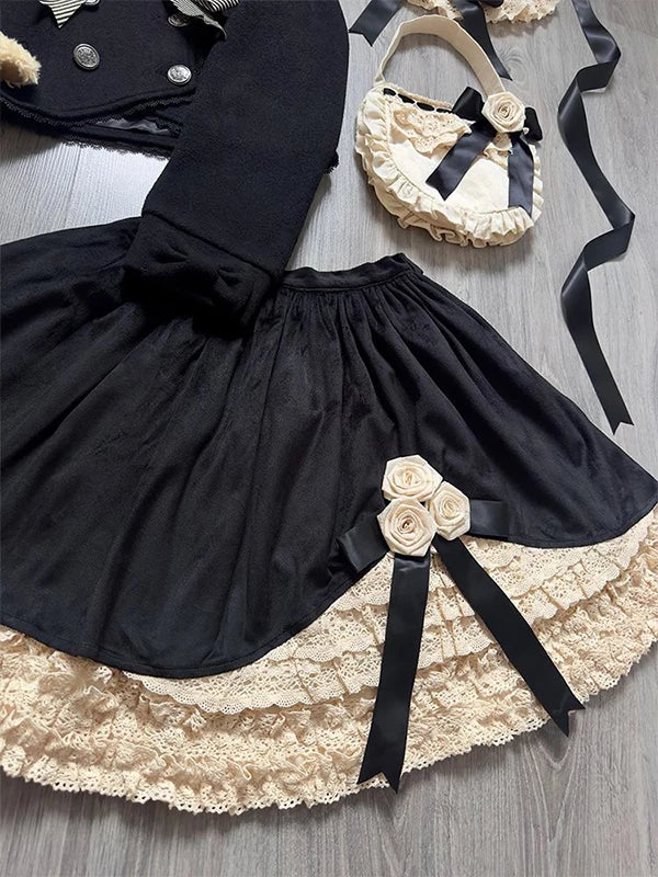 Creamy - Autumn Court - Outerwear and skirt set with an included fur collar