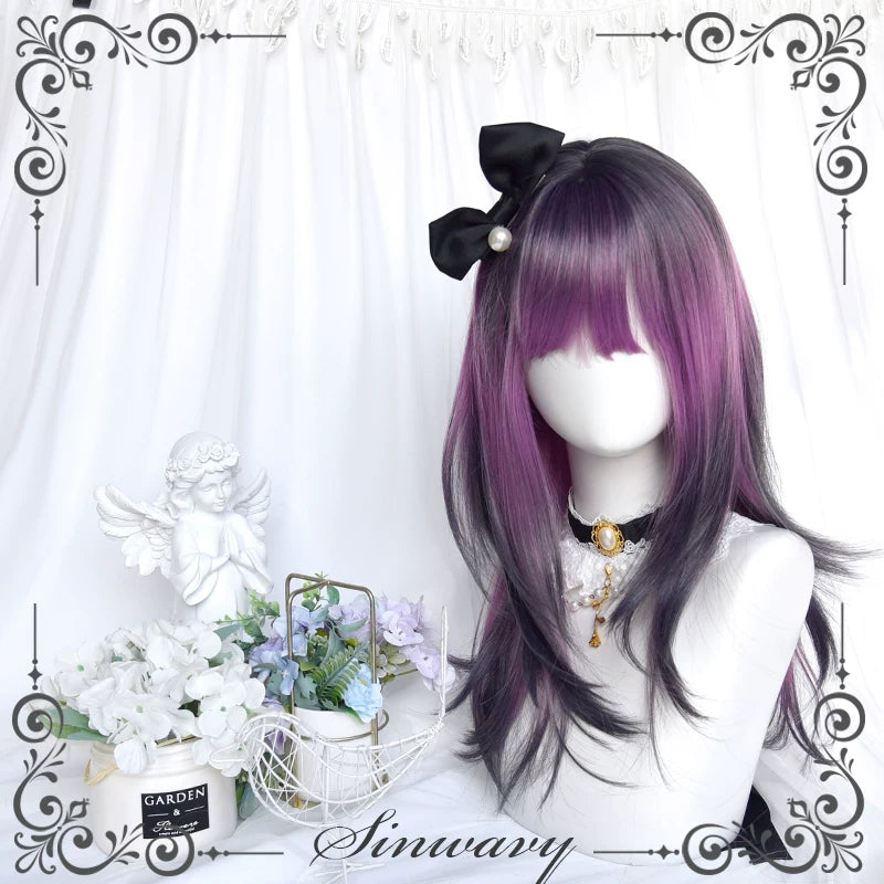 Sinwavy gradient purple Y2K fringe wig - view 6