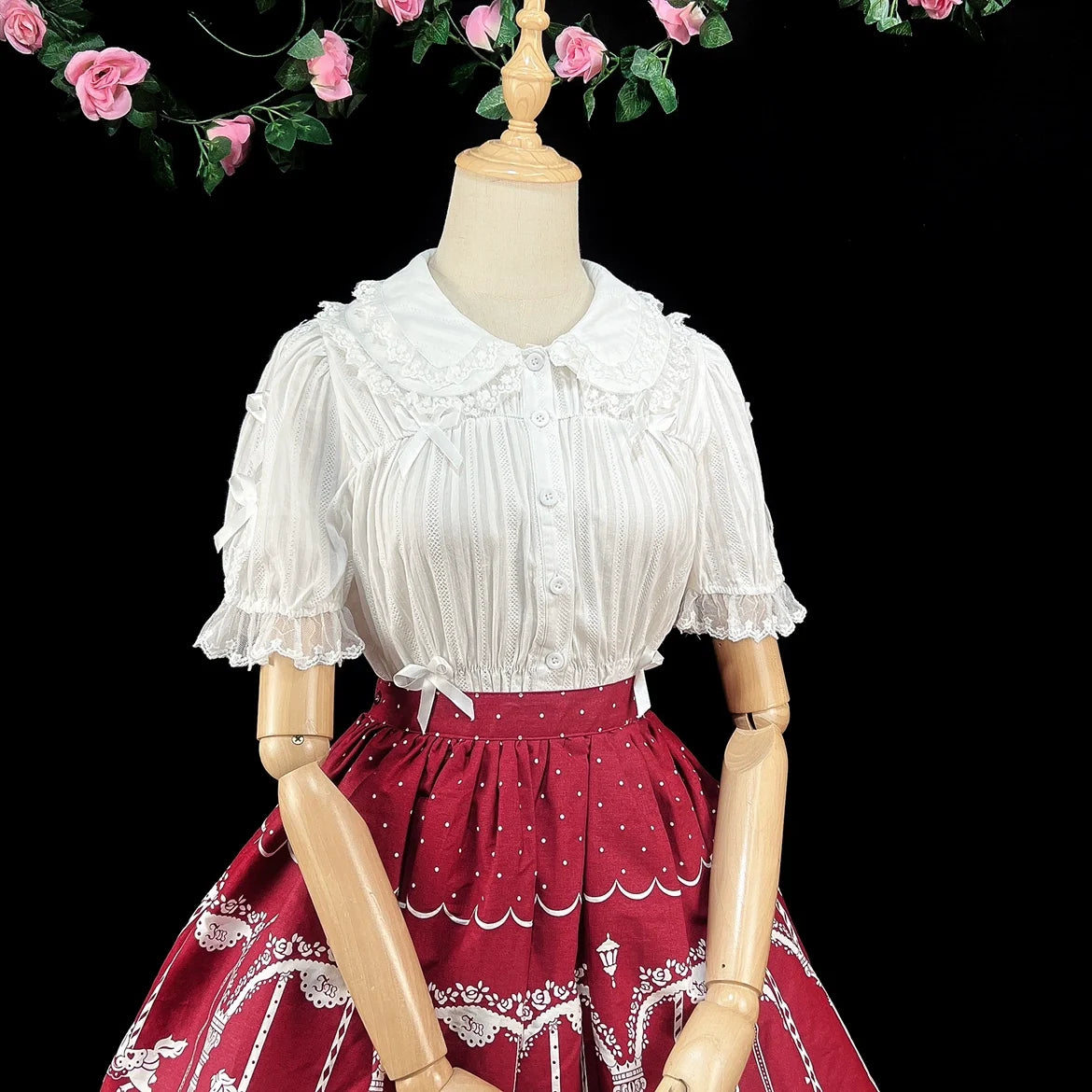 DMFS Lolita - Sweet Lolita Shirt Doll Collar - Blouse High-waisted Innerwear