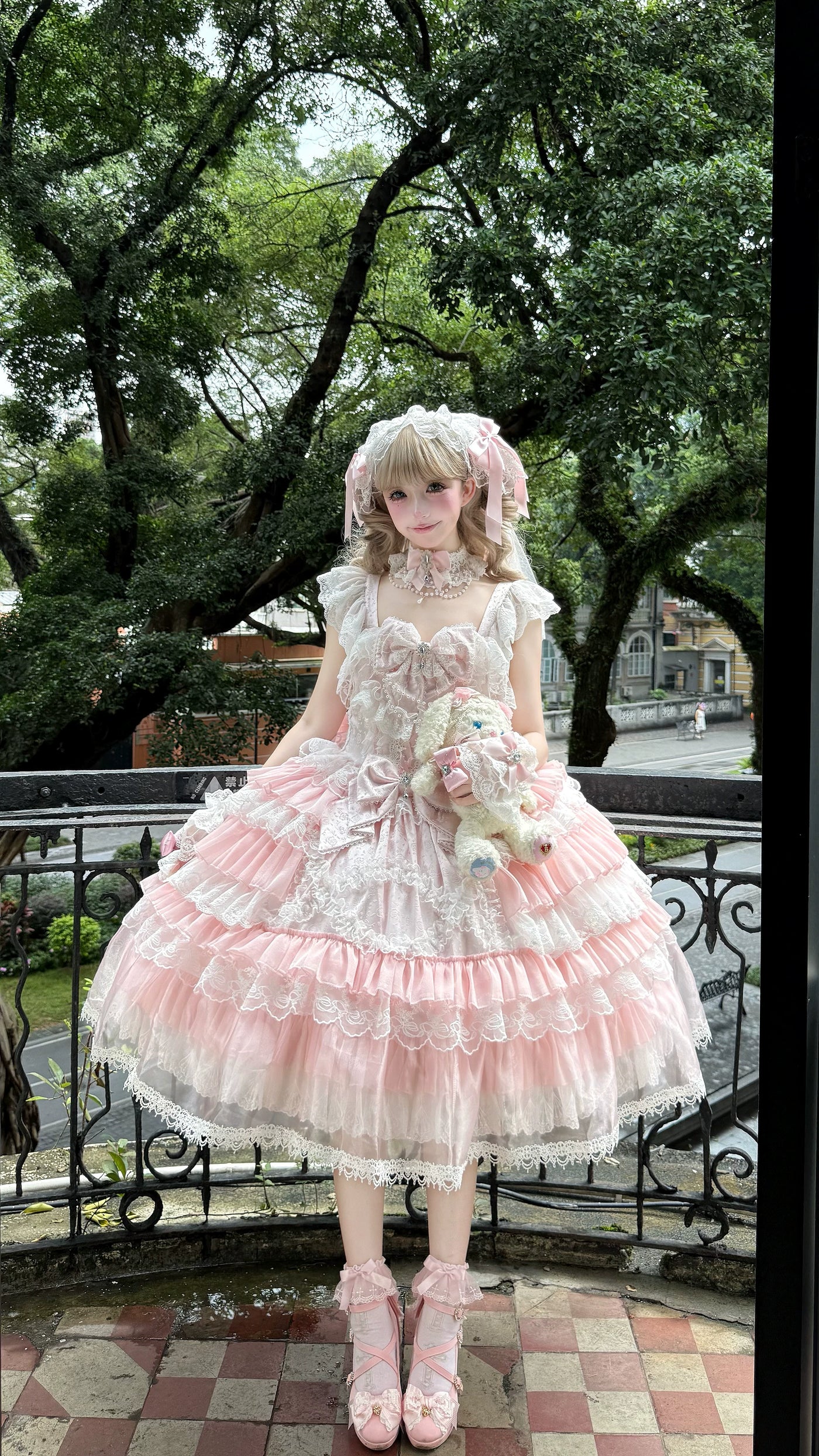Miaolin Original - Rose Oath - Sweet Lolita JSK dress with rose