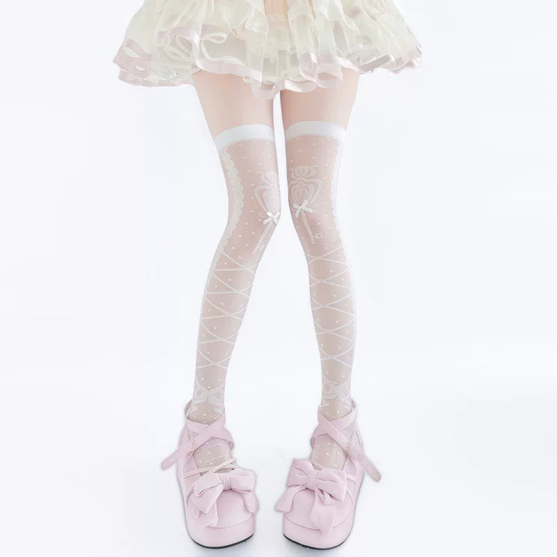 Fantasy Doll - Magic Key - Over-Knee Socks with Bow Motifs