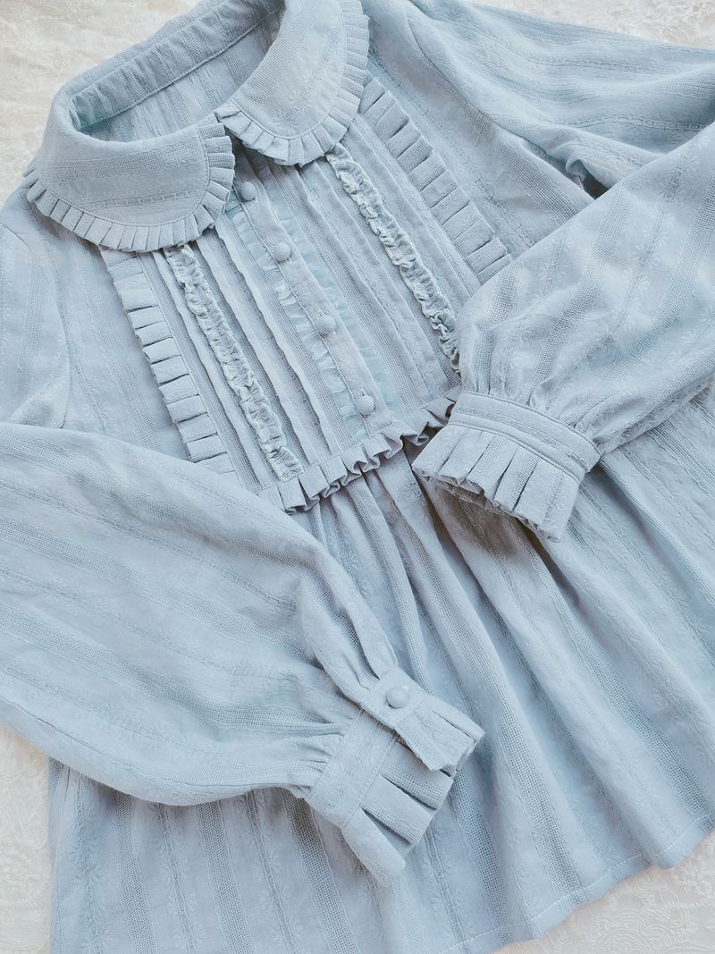 Yilia - J-fashion Ruffle Cotton Lolita - Blouse Innerwear