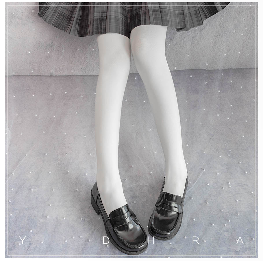 Yidhra - 120D Daily Lolita Velvet Spring - Leggings, Solid Color Socks