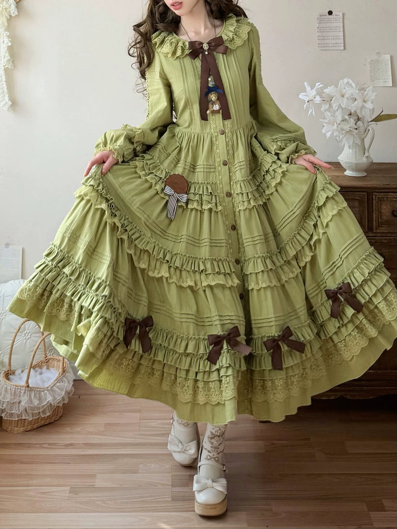 Carol Goddess - Tasha's Garden OP - Olive green classic Lolita
