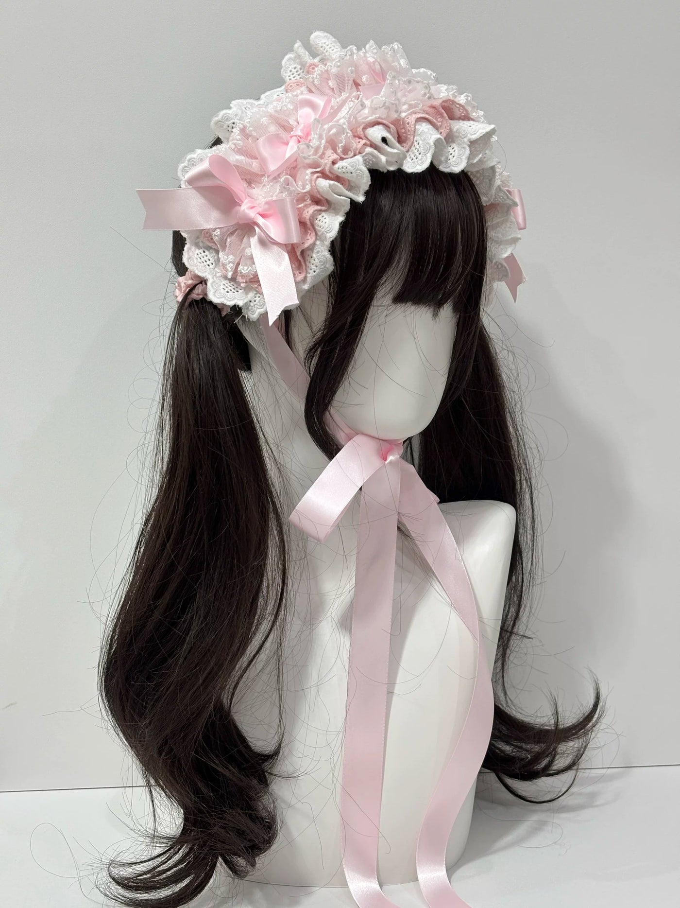 Cat Tart - Christmas Pastels - Headband with Layered Lace and Ribbon Bows