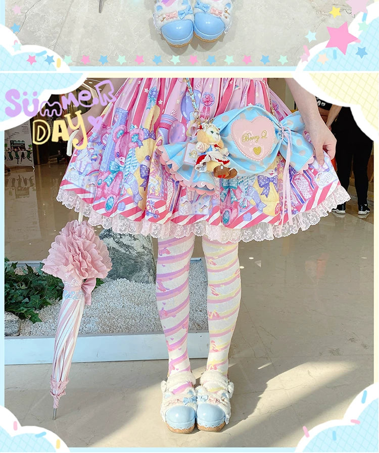 roji roji - Little Candy - Over-the-Knee Socks with Narrow or Wide Stripes