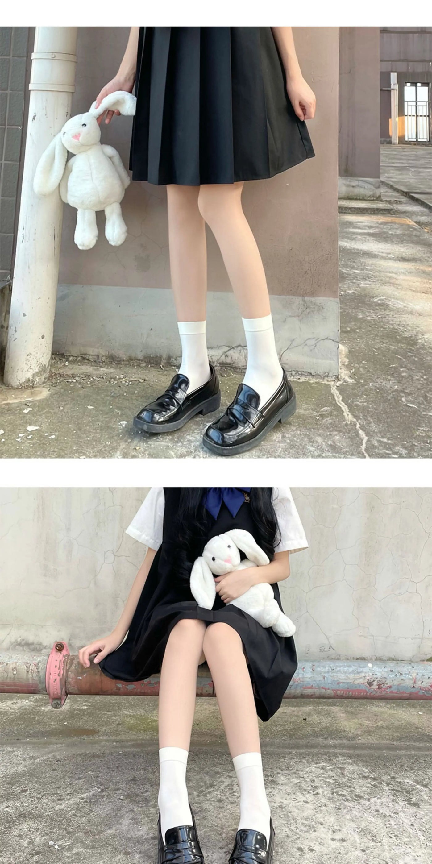 Floral Milk Cat - Cool Velvet - Two-Pair Mid-Calf Socks with Velvet Finish