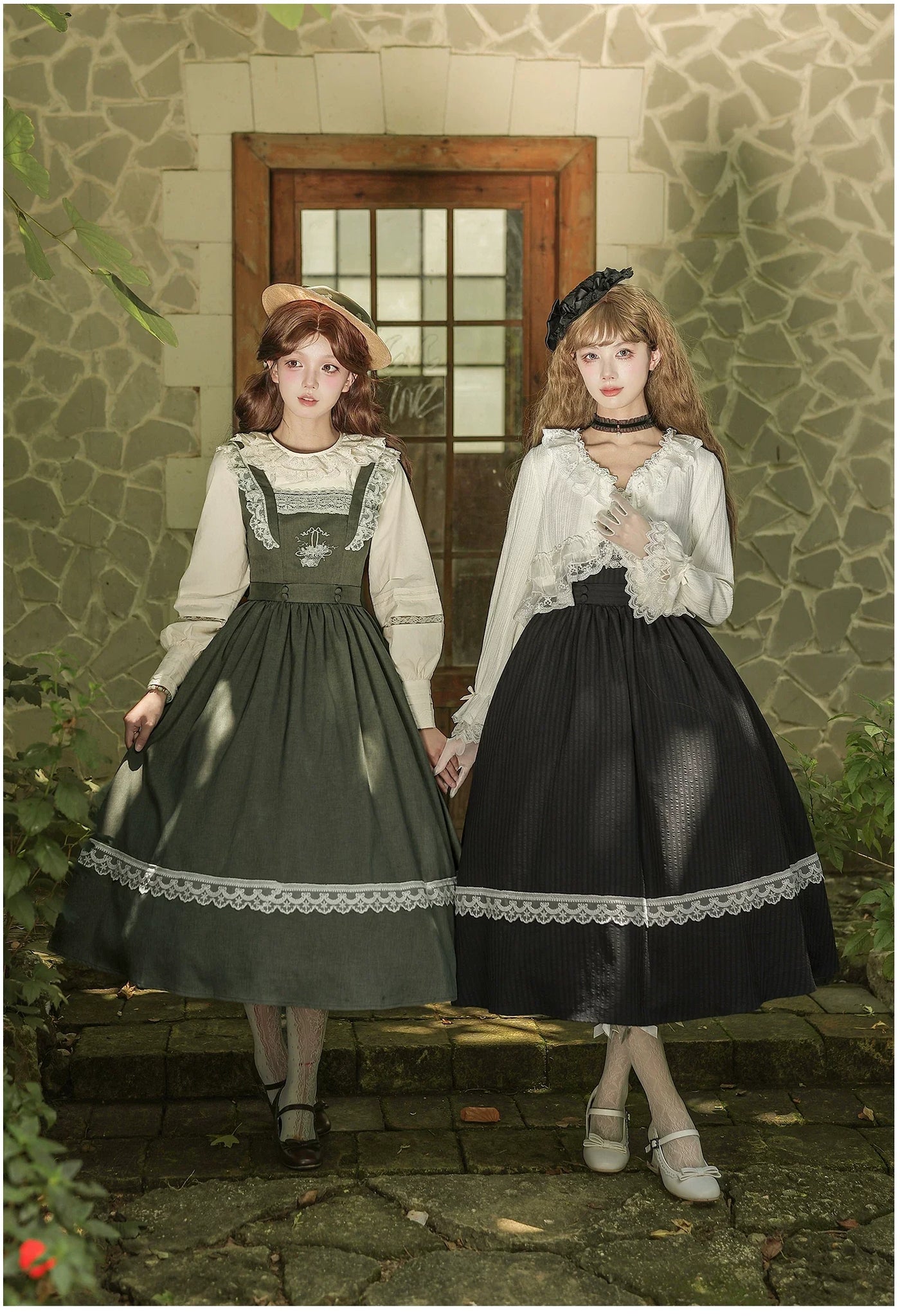 WithPUJI - Oak in the Wind - Classic Lolita JSK Dress with Rose Basket Embroidery - product detail 10