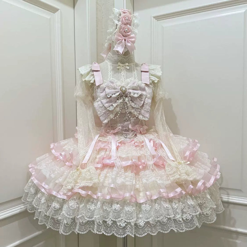 Hanguliang Rose Feather Spin Ballet JSK