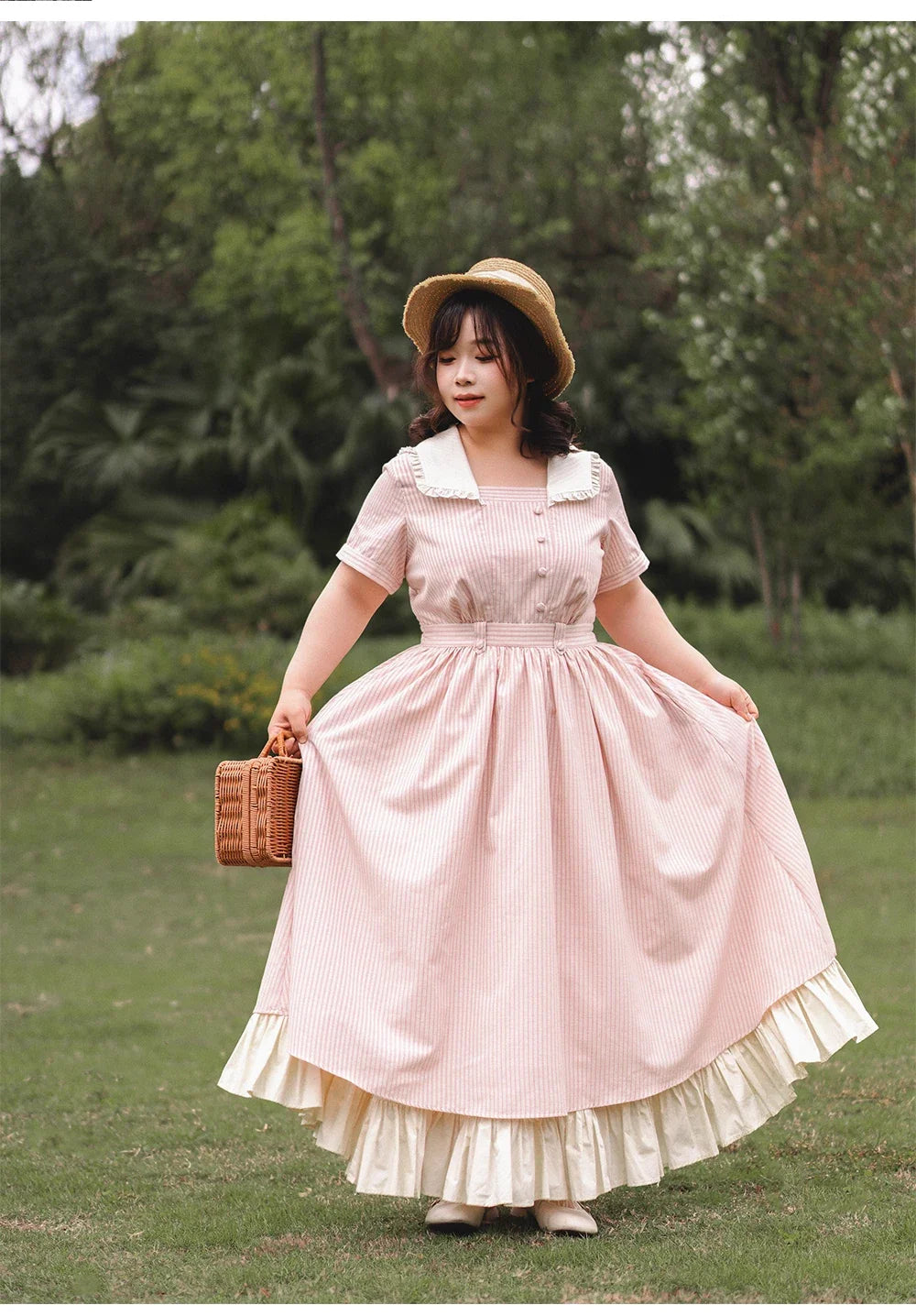 Forest Wardrobe - Classic Lolita Cotton Underskirt - Ruffles Hem SK Skirt