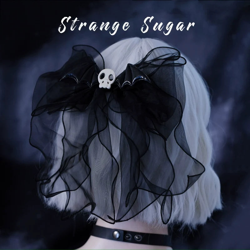 Strange Sugar - Gothic Hair Accessories Set Skulls - Sharks Lolita Clips Headbands Headwear