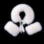 Plush Collar (1) + Plush Cuffs (1 Pair) / One Size