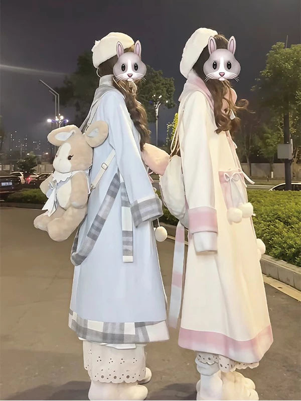 Creamy - Pastel Plaid - OP Set with Matching Plaid Scarf