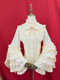 Ivory - Stand Collar Shirt / S