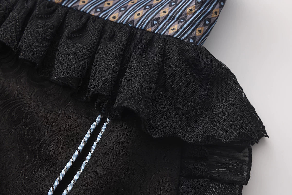 Immortal Thorn - Immortal Bunny's Invitation - High-Waist Ouji Lolita Lantern Shorts, Detachable Straps