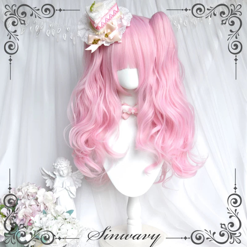 Sinwavy Tao Yao peach-pink curly twin-ponytail wig - view 3