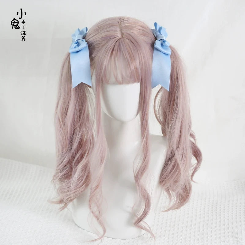 Xiaogui - Kawaii J-fashion Lolita Bow Clip light blue - 1 pair