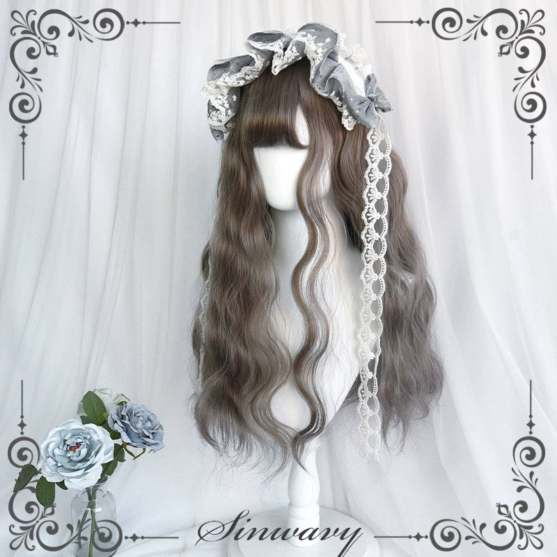 Sinwavy Aoki flax-grey wool-curl Lolita wig - view 4