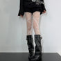 White irregular strap stockings / One Size