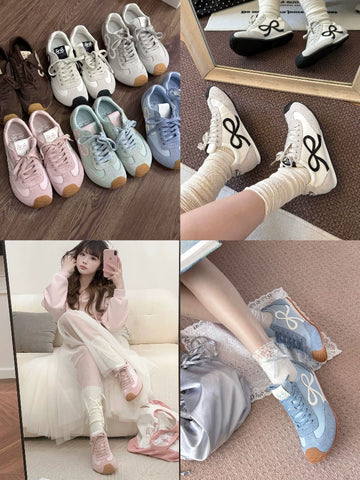 Sheep Puff Daily Lo-Run Lolita Sneakers featuring a playful sheep puff design and casual sneaker style for everyday wear.