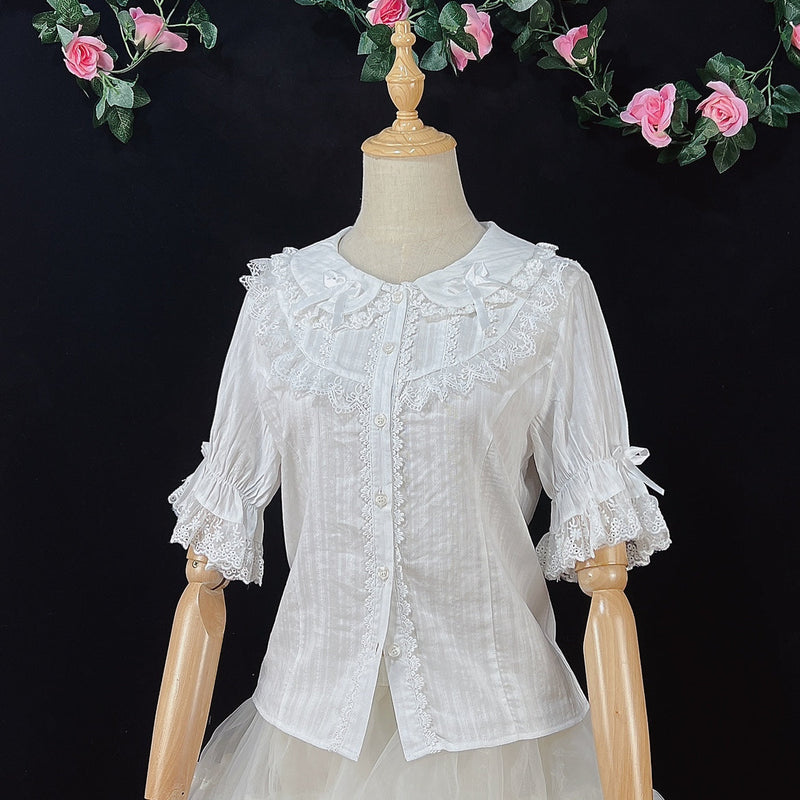 DMFS Lolita - Summer Short Sleeve Cotton Lolita - Blouse Innerwear