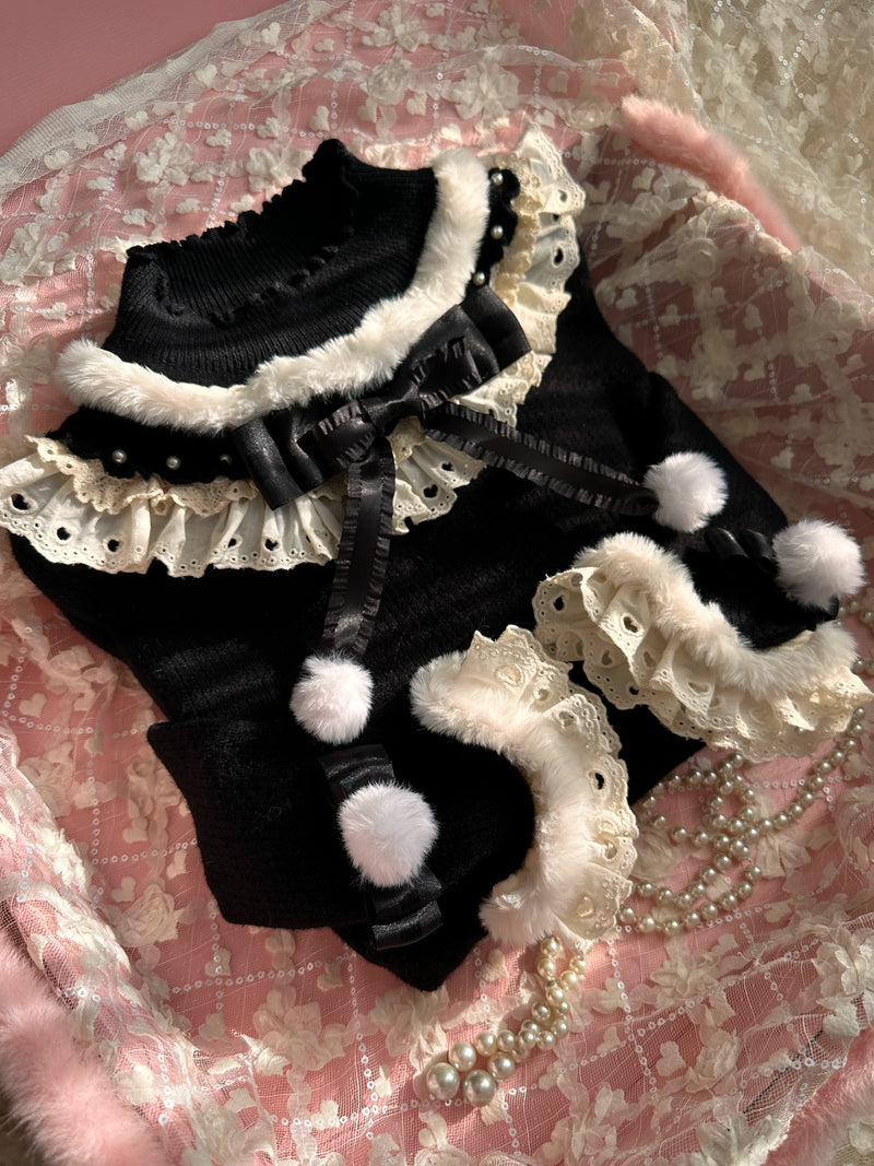 Deer Mansion Fleece-Lined Long-Sleeve Lolita Layering Top — additional product view