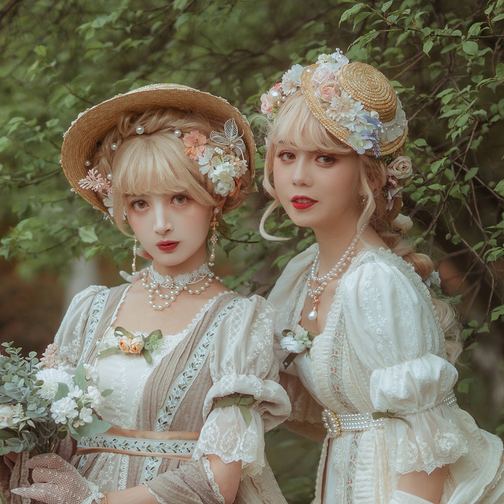 Miss Point - Sally's Garden - Lolita Flower Bow Lace Necklace