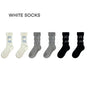 White + Gray + Black, 3-pair set / One Size