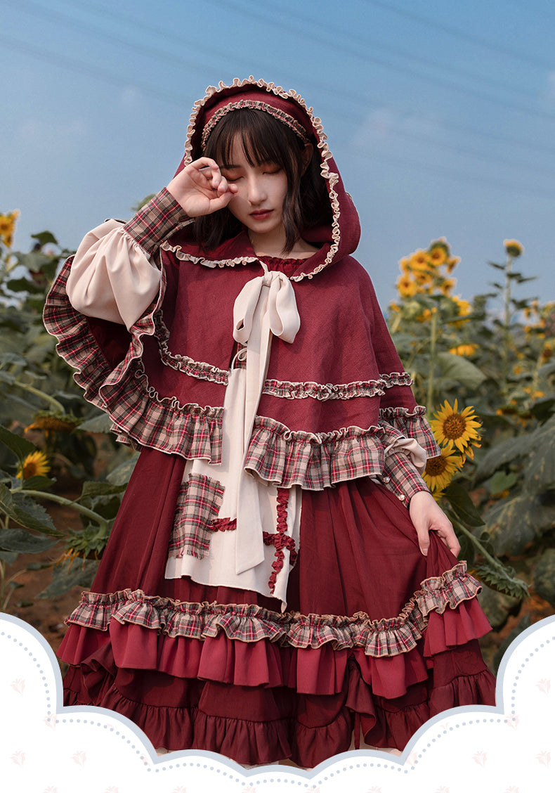 With PUJI Little Red Riding Hood OP Dress