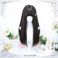 Dalao Home - 2083 - long straight student wig - 2083 black tea