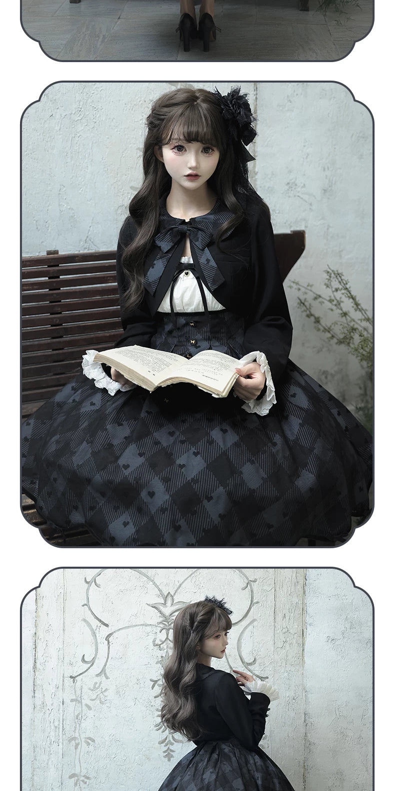 Inmorelli - Silent Manor - Lolita JSK and Outer Layer with Plaid Short-JSK Option