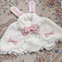 One Size / White cape + light pink bow