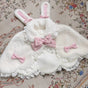 White Cape + Light Pink Bow / One Size