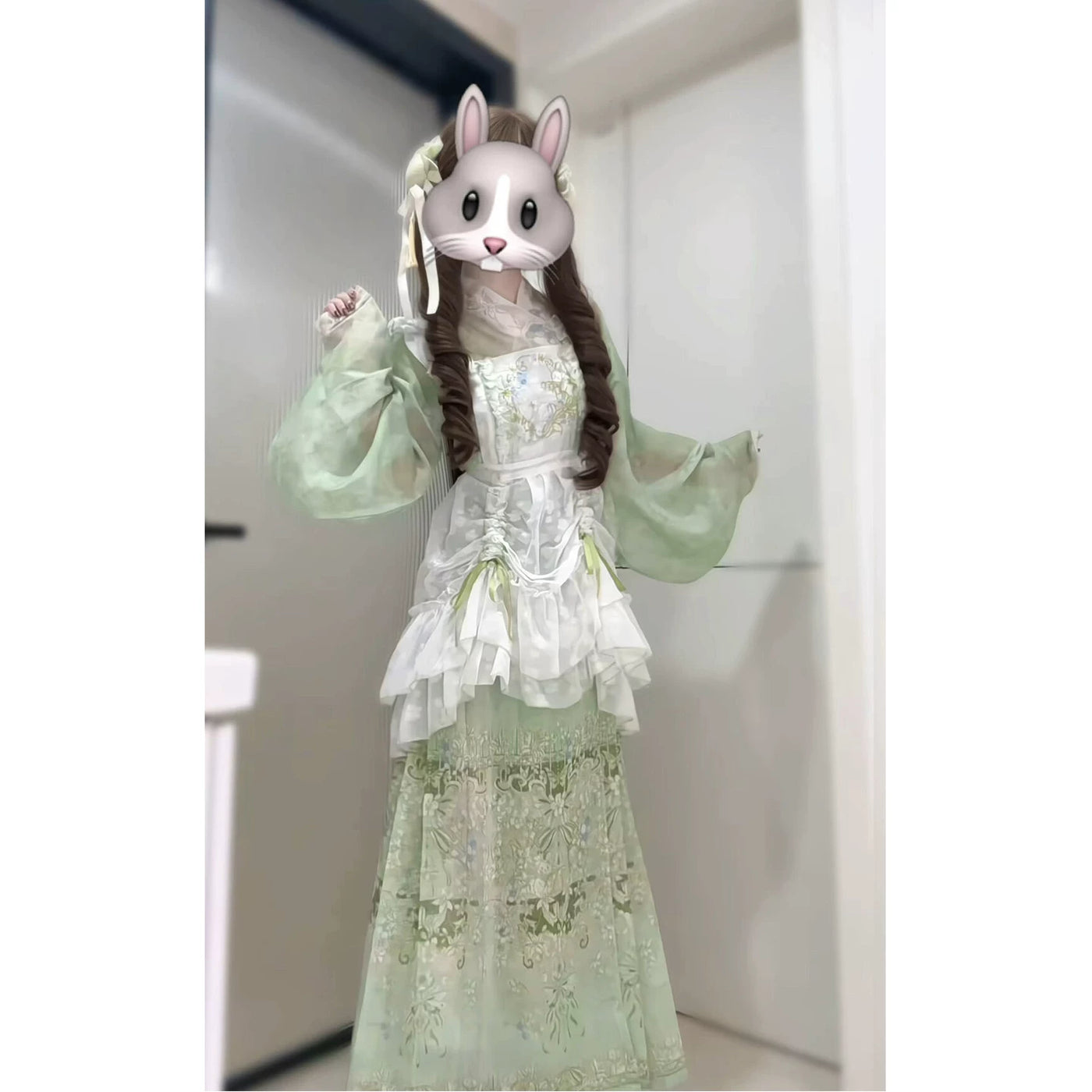 Creamy - Sweet Lolita Han-Yang Eclectic Dress - Green
