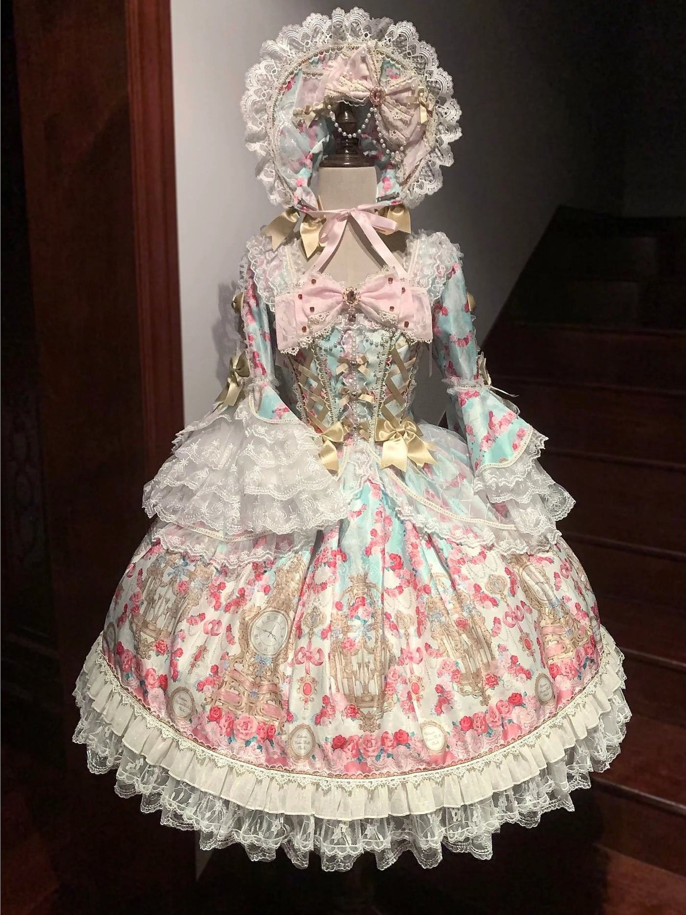 Sugar Girl - Rose Garden Prelude - Sweet Lolita OP Dress, Floral Printed