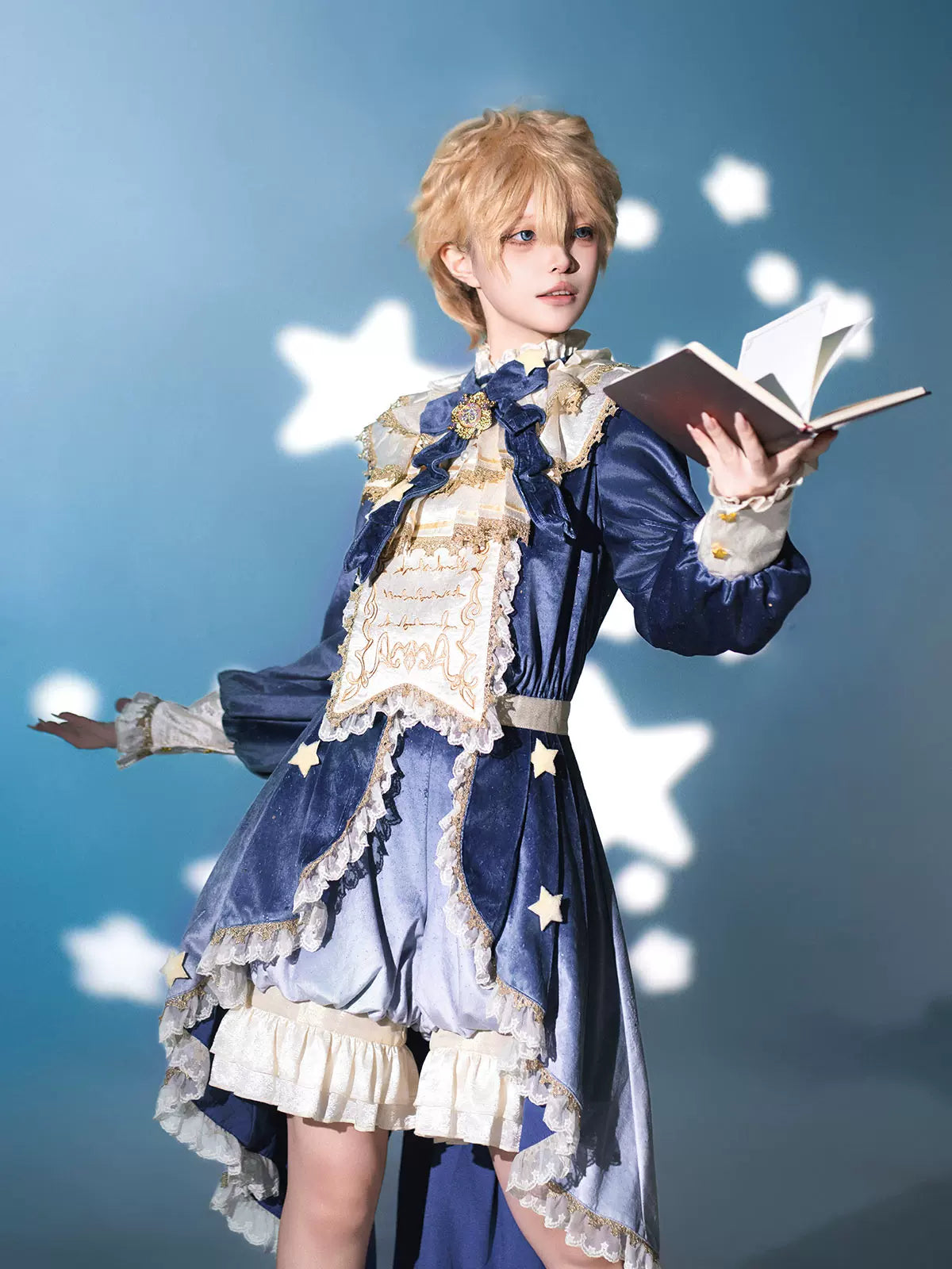 Your Princess - Dream Cloud - Ouji Lolita High-Low Tailcoat, Puffy Lantern Shorts