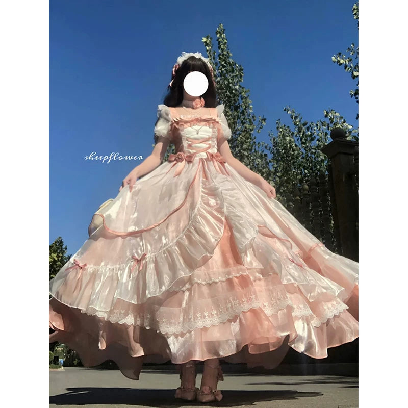 Flora Muse - Sweet Lolita Ballgown - Pink formal lolita one-piece