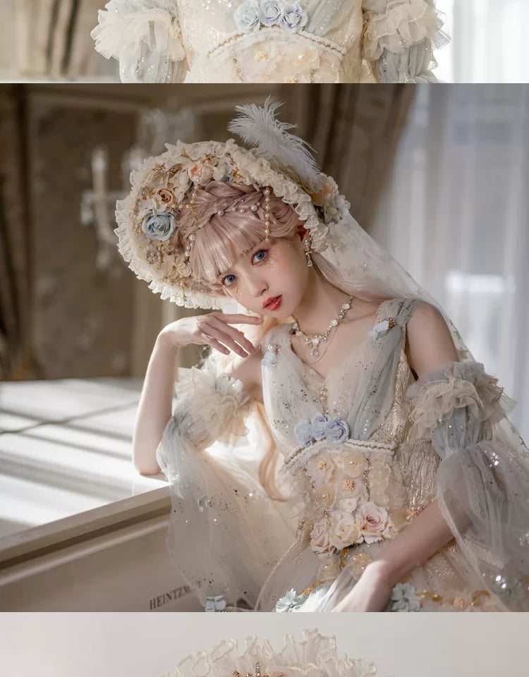 Lolita - Bridal Tea Party - Necklace or Veiled Hat